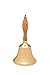 Bevin Bells Solid Brass Hand Bell | 8HB | New England Hardwood Handle | Elegant Hand Call Bell | Noise Makers | Loud Brass Bells | Easy to Grip Handle | Teacher Handheld Bell | Made in CT, USA