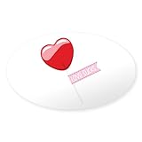 CafePress Love Sucks Lollipop Sticker Sticker (Oval 50 pk)