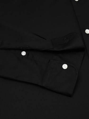 Image of Tommy Hilfiger Solid Slim-Fit Satin Woven Shirt Black