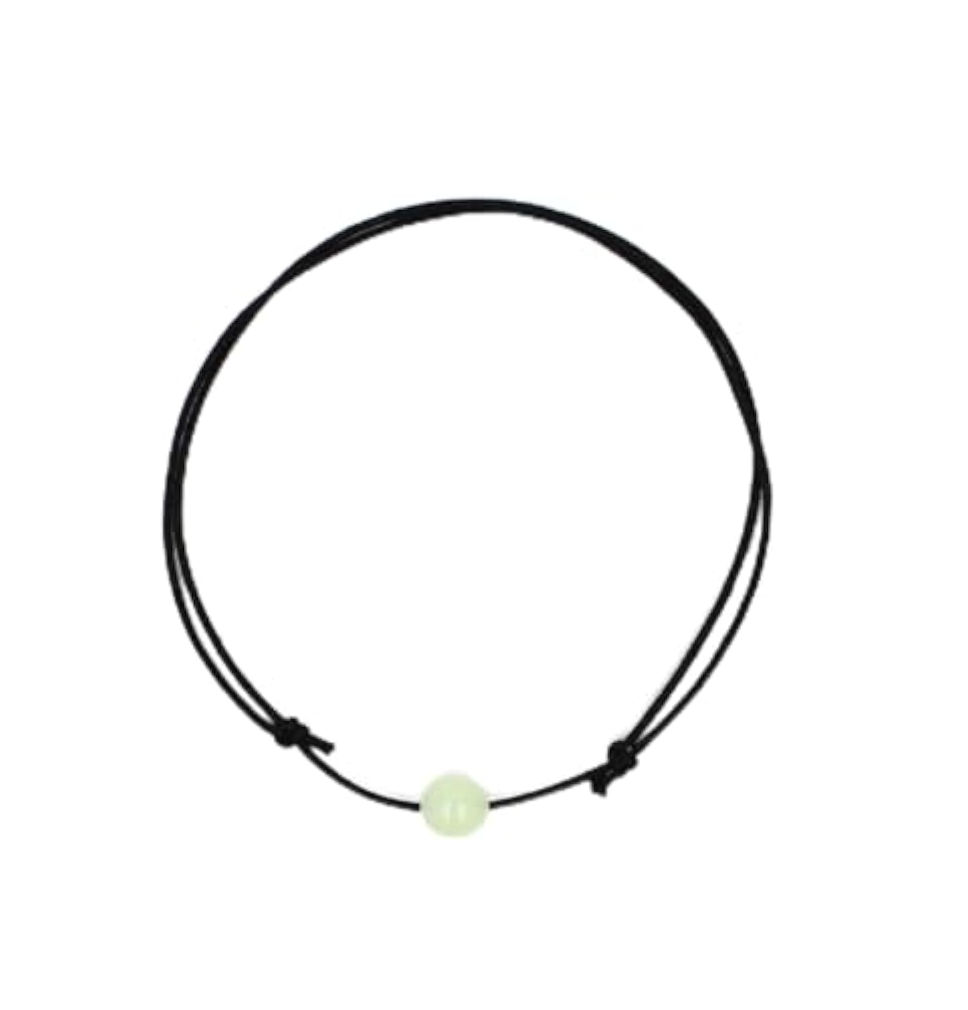 Glow In the Dark Beads Black Thread Anklet, Fun Design