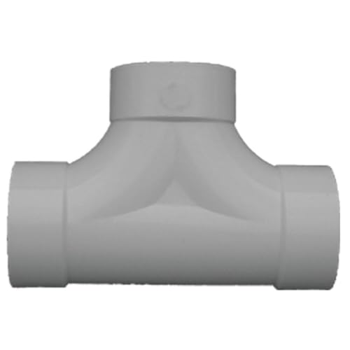 Image of IPEX 4 in. PVC Sewer and Drain Two Way Tee - 1 Each