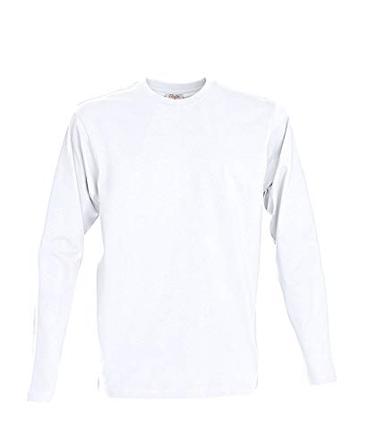 T-shirt à manches longues imprimante vêtement blanc coton taille S coupe droite
