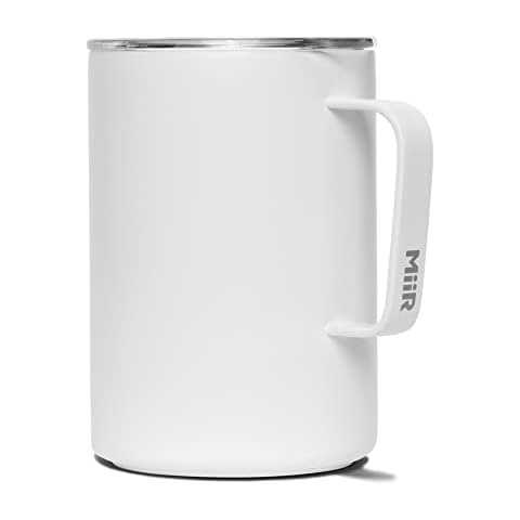 MiiR, Camp Cup, Vacuum Insulated, Stainless Steel with Slide Lid, BPA Free, White, 16 Fluid Ounces Cover