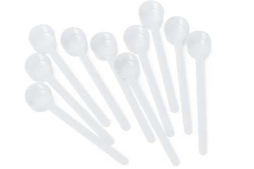 Image of 18 mL (18 CC) Long Handle Plastic Measuring Spoon for Coffee, Protein Powder, Pet Food, Spices, Grains, Dry Goods - Food-Grade BPA-Free (Pack of 10)