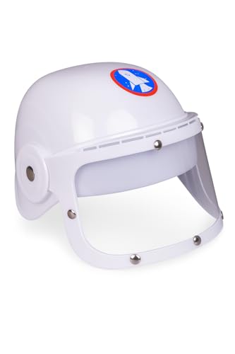 TrendandStylez Kinder Astronauten Helm weißer Weltraum Helm mit Visier Kostüm Accessoire für & Kinder perfekt für Karneval Fasching Motto-Party Space-Outfit & Science-Fiction Verkleidung