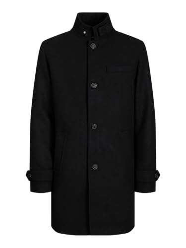 Vestibilità normale JACK & JONES Jjemelton Wool Coat Sn Cappotto di lana da uomo, Nero, S