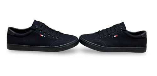 Image of Classic Canvas Sneakers, Casual Lace-Up Shoes with Green Sole, Unisex Fashion Trainers Shoes