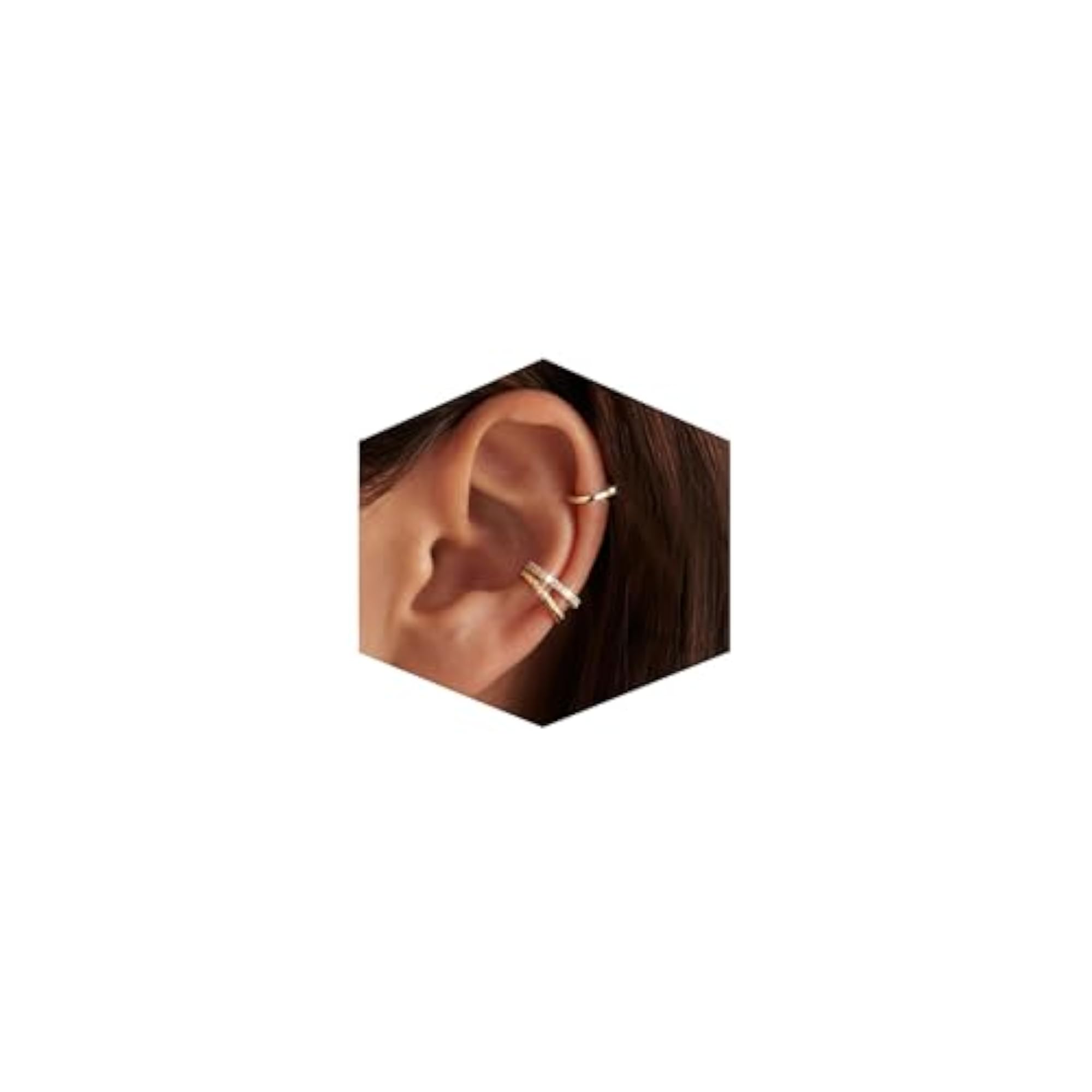 Women's Crystal Ear Cuff Earrings, Non-Piercing Clip-On