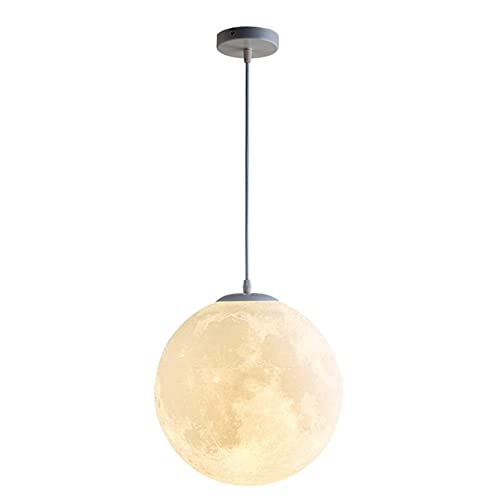 Suspension lune 3D boule lumineuse au relief réaliste imprimé en relief