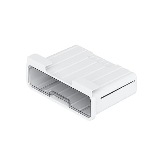 Nayubo Selbstklebend Unter Schreibtischschublade für Büro zu Hause Küchenschrank Tischaufbewahrungsorganisator Desktop Bleistiftablage Herausschieben Versteckt unter Regalschublade (Weiß)