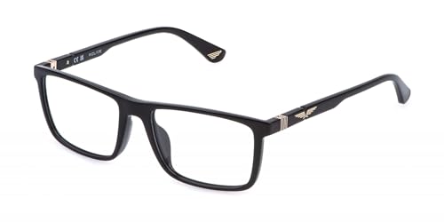 Montura de gafas POLICE VPLQ66 Total Shiny Black en talla 54/17/145