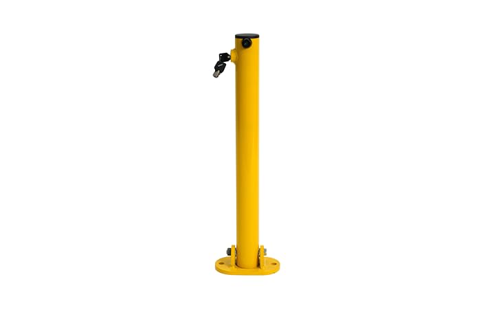 The Ramp People Folding Parking Bollard - Driveway Security Post with 4 Keys