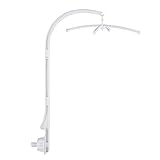 Soporte Móvil para Cuna, Bebé Cuna Cama Móvil Soporte, Cuna Bebé Cuna Brazo Móvil, Soporte para Caja de Cuna, Soporte Brazo Colgante Cuna, con Cruz, para Juguetes Colgantes (Sin Juguetes, Blanco)