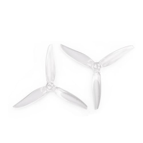 Hélice drone de course FPV 5.1 pouces 5127 transparente tripale en polycarbonate résistant