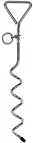 Correa de amarre para perro para correa, punta de anclaje en espiral para mascotas de 18 pulgadas, 45 cm, resistente para acampar y patio al aire libre, mascotas, pequeñas, medianas y grandes