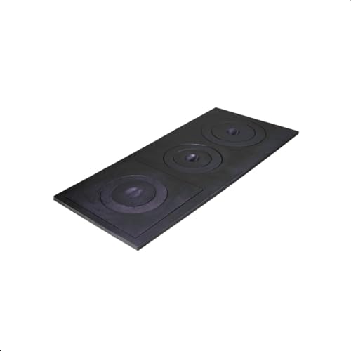 Chapa para fogão a lenha de ferro fundido com bifeteira multiuso