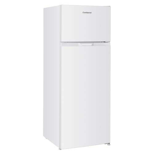 Corberó - Frigorífico 2 Puertas | CF2PH146W | 206 L | 143 cm | Estático | Luz Interior | Control Mecánico | Puerta Reversible | Cajón Crisper | Hueveras y Cubiteras | Blanco