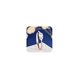 WDIYIEETN Elegant Pearl Ring 18k Rose Gold CZ Crystal Pearl Ring Fashion Engagement Wedding Jewelry (7)