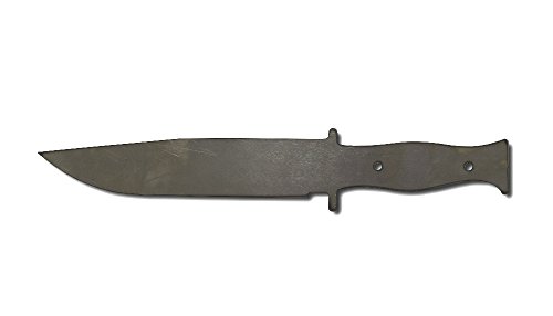 RMP Knife Making Blank - 1095 High Carbon Annealed Steel, Ready to Finish, Raw Edge, Bowie Knife