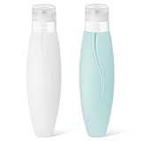 Yardwe Silikon Spenderflaschen 2 Stück 150 ml Auslaufsicher für Duschgel und Lotion Praktische Reisebegleiter