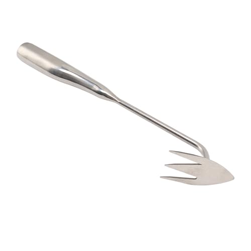 Evetounmn Stainless Steel Standing Weeder, Hand Weeds Puller with V Shape Design, Gardening Tool for Removing Dandelions and Thistles, Ergonomic Handle for Comfortable Grip, Durable Stainles