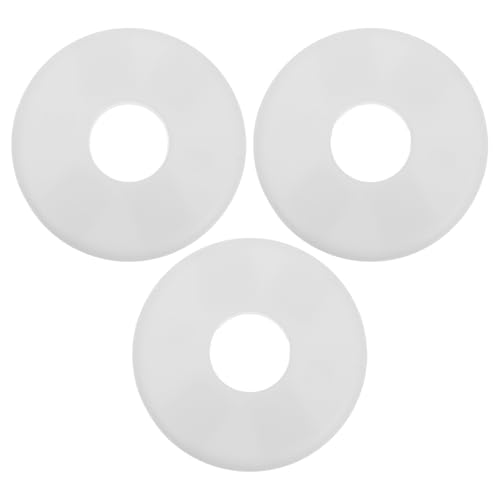DIYEAH Lot de 3 brides murales fendues - Couvercle de tuyau d'évacuation d'eau en plastique - Plaque de protection ronde, diamètre du trou : 4,4 cm