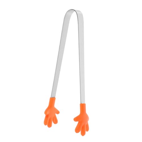 Unomor Convenient Food Tongs Multi Function for Ice Sugar Cubes and Snacks Sturdy Stainless Steel Design for and Kitchen Use