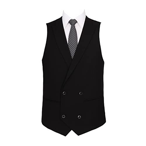 Mens 3 Piece Classic Fit Suit Set One Button Solid Jacket Blazer Vest & Pants4