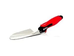 Fieldstar Flower Wide Trowel for Garden Works - Heavy Duty Stainless Steel Hand Shovel with Ergonomic Rubber Coated Grip and heldhole-Stronger Than Aluminium, Cast Iron and Carbon Steel.