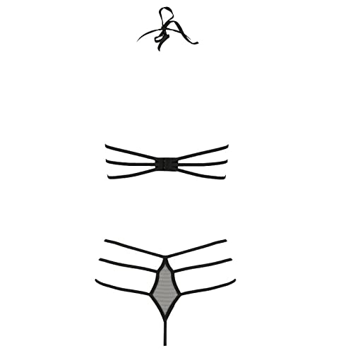 Passion Rita Damenunterwäsche aus Leder und Latex, zweiteilig, S/M