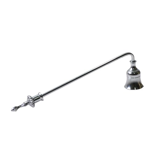 Truosbis Candle Extinguishing Tool Candle Stopper Wick Trimmer Cover Length 23cm for Putting Out Candle Flame Multifunctional, Silvery