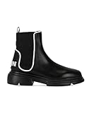 bottes armani pluie  Emporio Armani Botte noire avec insert élastique et logo à relief dans la partie arrière contrastée. Semelle en caoutchouc noir., Noir , 37 EU