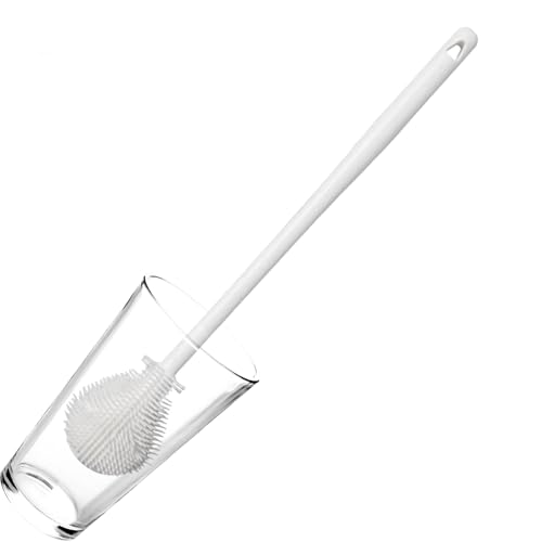 Cepillo para biberón | Limpia cristalería a 360 ° con cerdas flexibles | Scrubber limpiador con mango largo para tazas, botellas, botellas, casa cocina | Accesorio para limpieza de utensilios de hogar