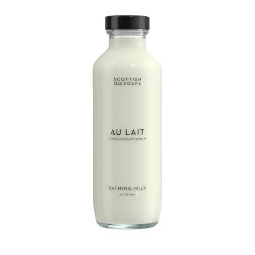 Scottish Fine Soaps Au Lait Bathing Milk 440ml – Luxurious Bath Soak with Milk Extracts and Aantioxident Vitamin E
