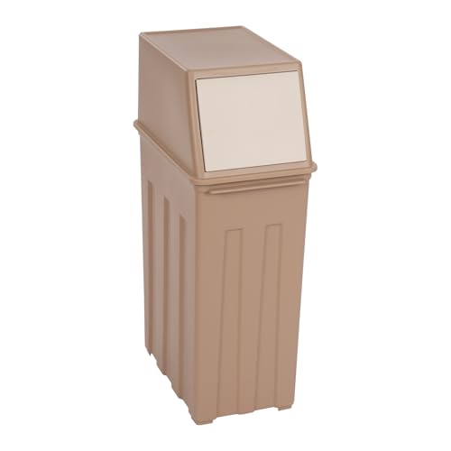 Caneca De Basura Rectangular De 30 Litros Café Claro