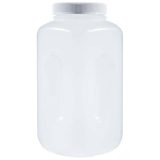 Cole-Parmer Essentials Square Wide-Mouth Plastic Bottle, PPCO, 4000mL