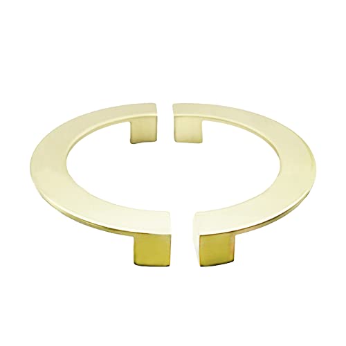 Honjie 5.71"/145Mm Cabinet Pulls Semi-Circular Antique Pull Knobs Traditional Symmetrical Pull Handles Gold Tone - 2Pcs(A Pair) Brushed Gold #TOP8