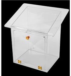 212 Main 15.5 x 12 x 15.75 inch Acrylic Table Top Shtender with Door & Gold Handle