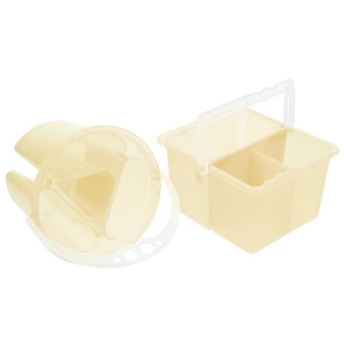 AUTSUPPL 2Pcs Water Bucket Art Brush Washer Compact Paint Brush Cleaning Container for Watercolor and Oil Painting and Design