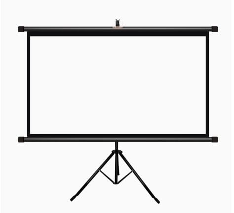 Schermo per Proiettore Comodo Schermo di Proiezione con Supporto for Treppiede, Schermo di Proiezione All'aperto Schermo Cinematografico(132x75cm/52x30in)