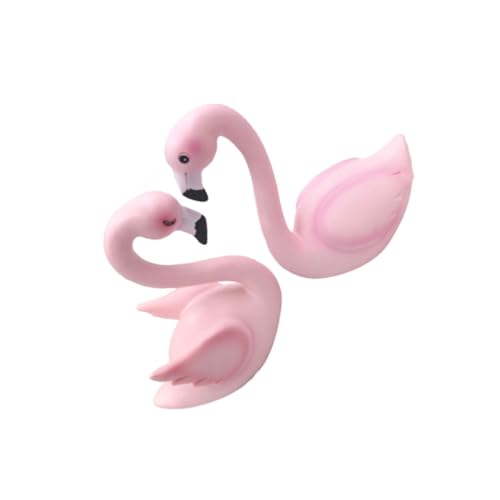 Decoración de flamencos para tarta de bodas y San Valentín, figuras de resina rosa SEWACC