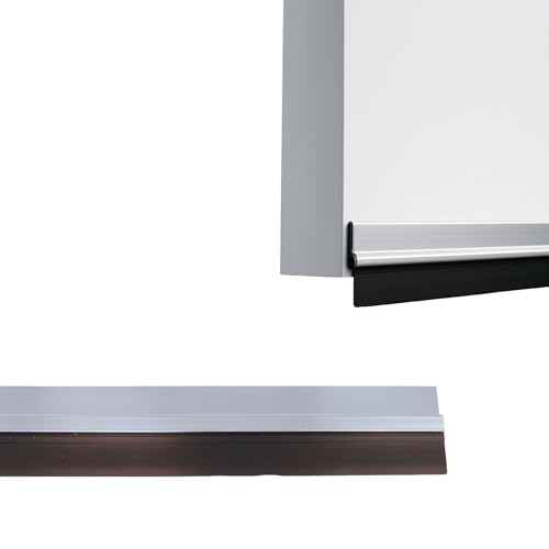 Amig - Adhesive Draught Excluder for Doors - 1 m - Aluminium and PVC - Silver - Insulation Seal Strip - Protection against Insects and Dust - Easy Installation and Great Durability