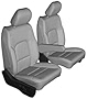 Durafit Seat Covers Made to Fit 2014-2021 Ford Transit Front Bucket Car Seat Covers. No Side Airbags in Seats. | Ford Seat Covers | Ford Transit Seat Covers | Gray Twill Fabric