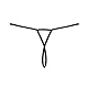 Teyli Damen Ouvert Tanga - Tanga String mit Streifen - String Tanga für die mutige Frau - Strings Damen