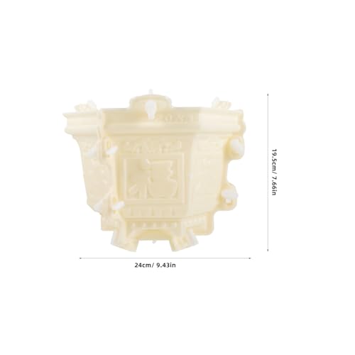 Moule plastique hexagonal pot de fleur diy solide réutilisable beige