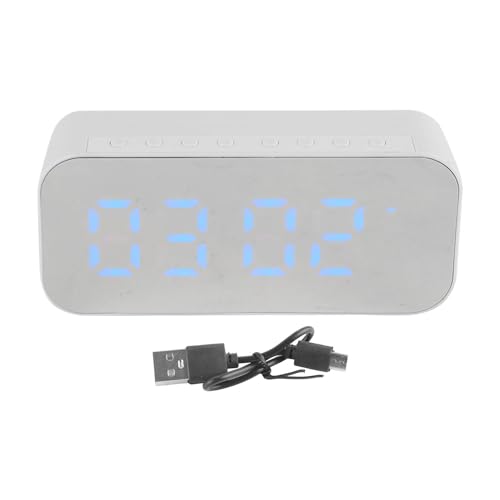 Beufee ANCHE SPEATTORE Bluetooth, altoparlante Bluetooth Stereo audio portatile Bluetooth Speaker con orologio per esterno e bianco