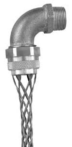 E-Grip Deluxe Cord Grip 90 Deg Cable Dia .50 - .62 1/2" Npt Outdoor Use