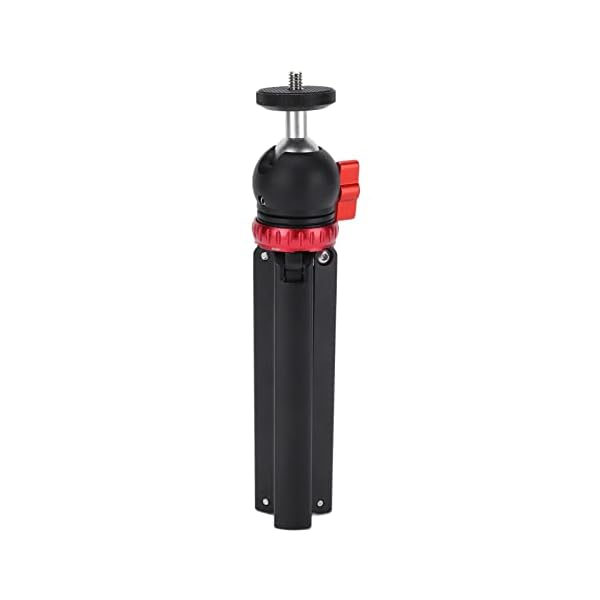 Goshyda Handheld-Mini-Kamerastativ, mit 360°-Kugelkopf, Ausziehbares Ganzmetall-Kamera-Desktop-Stativ, für Live… – Bild 8