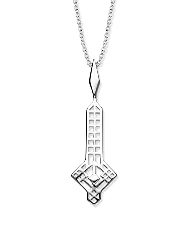 Collier Frank Lloyd Wright argent 925 pendentif diamant pour femme