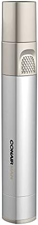 ConairMan Nose Hair Trimmer for Men, For Nose, Ear, and Eyebrows, Patent 360 Bevel Blade for No Pull, No Snag Trimming Experience, Cordless High Performance Metal Trimmer